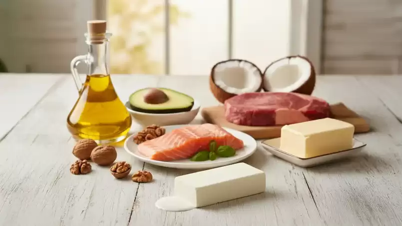 Types of fats: saturated, monounsaturated, polyunsaturated, hydrogenated