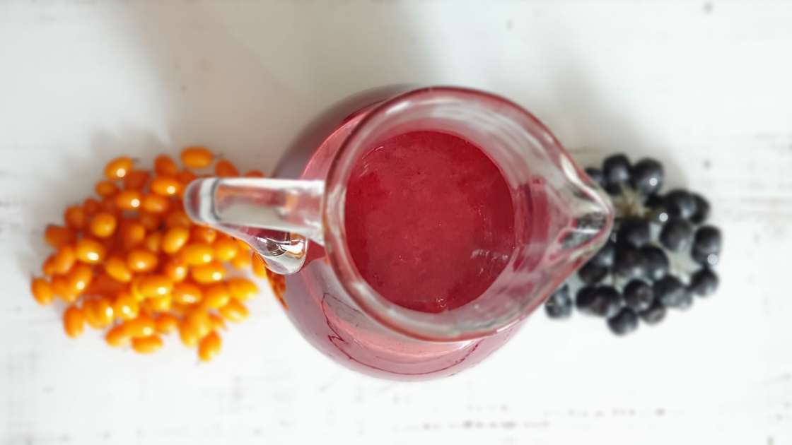 Energizing juice of sea buckthorn and aronia with Ginger, Lime and Honey, photo 4