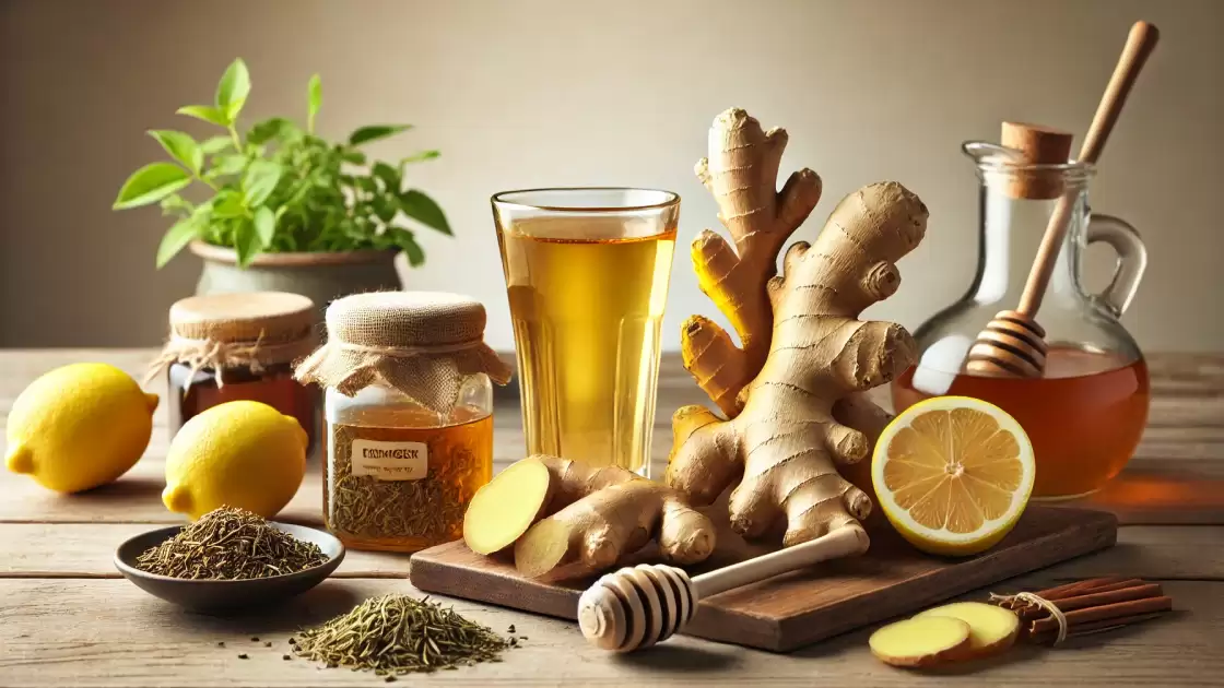 Energizing ginger syrup with honey