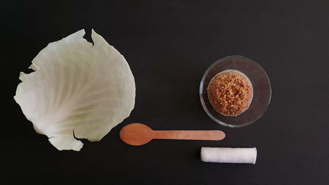 Poultice with cabbage leaves and borscht bran, photo 1