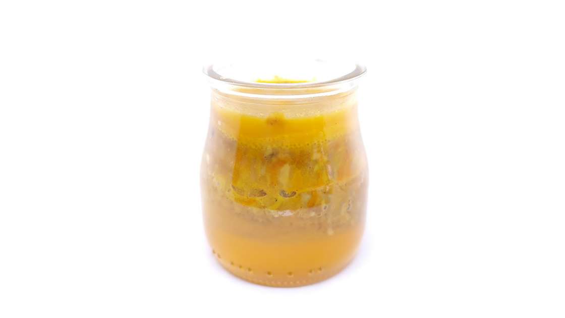 Pollen with lemon and honey in layers, cold macerated, photo 8