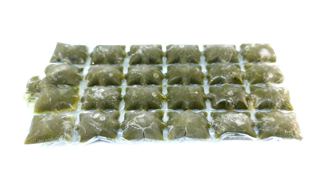Parsley juice with lime in ice packs, photo 17
