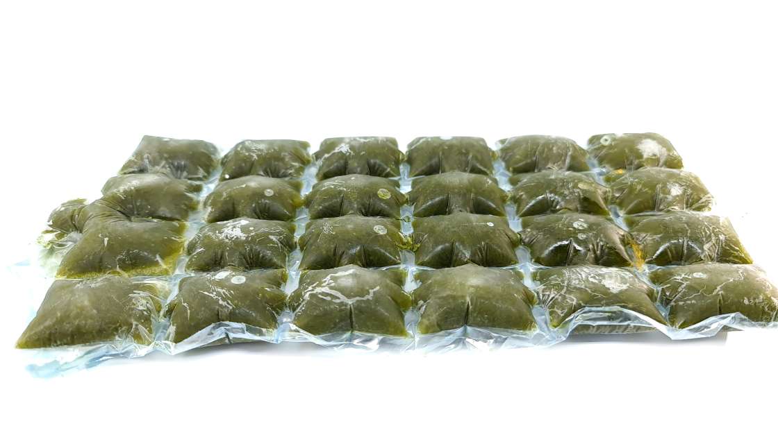 Parsley juice with lime in ice packs, photo 18