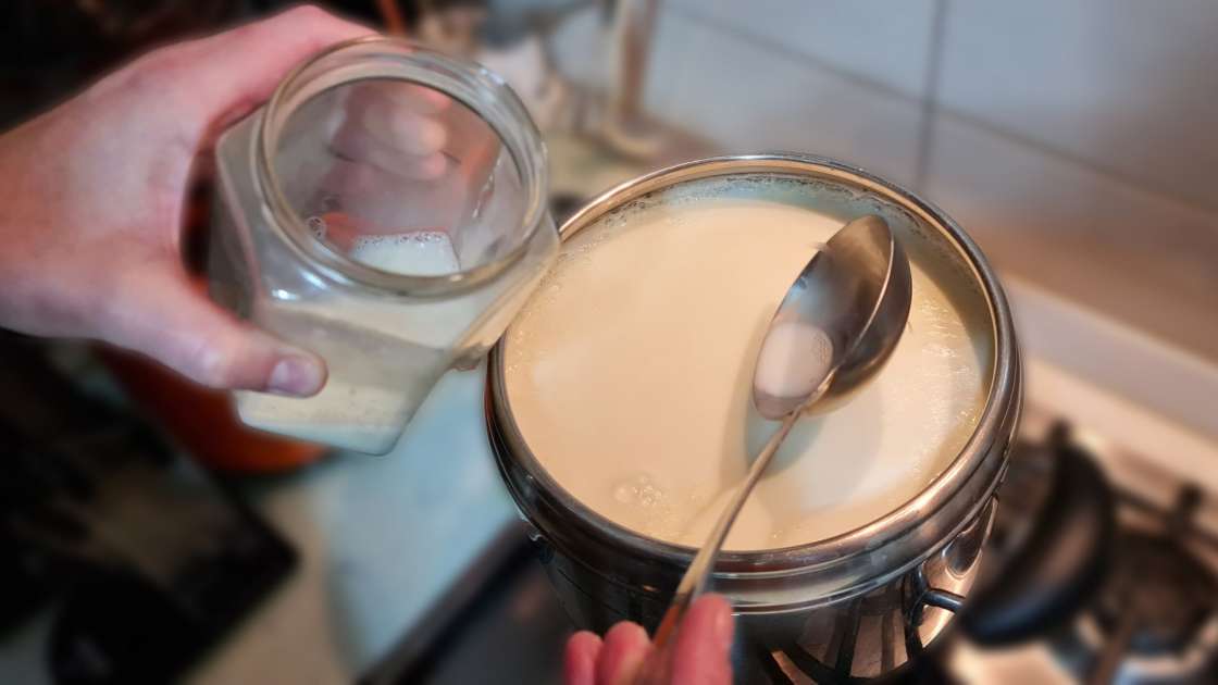 Homemade yogurt made from fermented milk and sour cream, photo 3