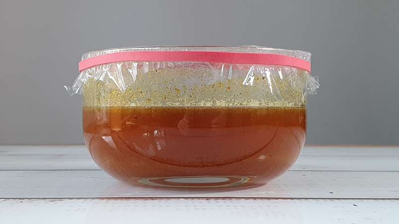 Rhubarb syrup obtained by maceration with sugar, photo 9