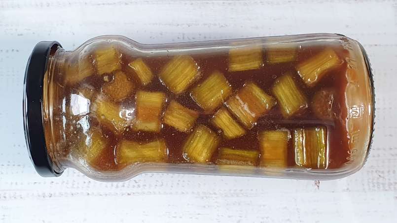 Rhubarb macerate with honey and ginger, photo 9