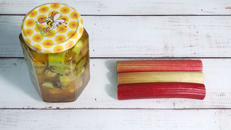 Rhubarb macerate with honey, green tea, mint and various spices, photo 3