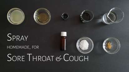 Sore Throat and Cough Homemade Spray