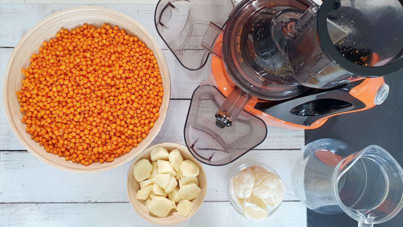 Unsweetened Sea Buckthorn Juice with Ginger and Lemon, photo 2