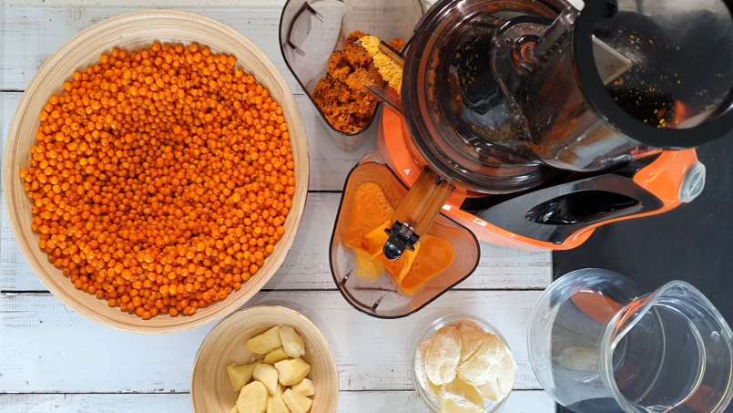 Unsweetened Sea Buckthorn Juice with Ginger and Lemon, photo 4