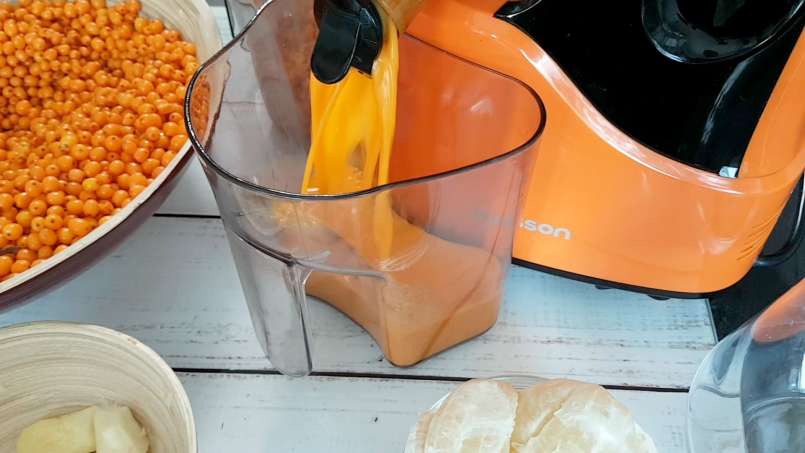 Unsweetened Sea Buckthorn Juice with Ginger and Lemon, photo 5