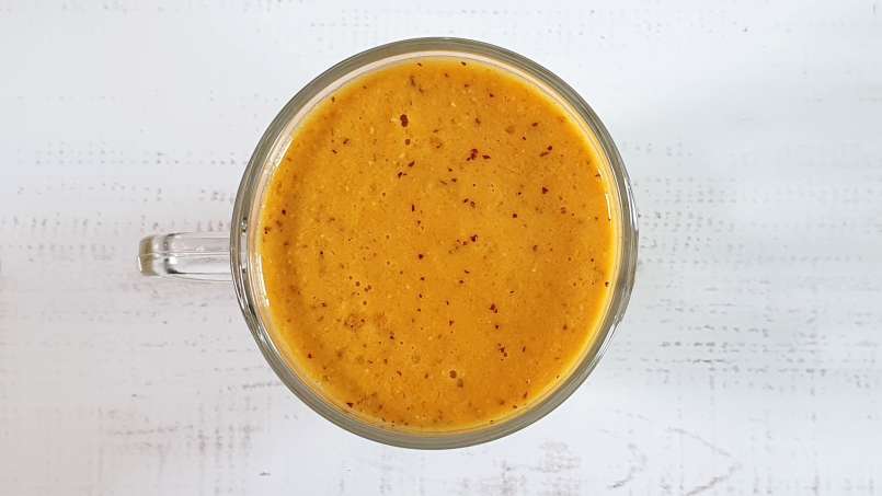 Sea buckthorn smoothie with apple, ginger, pollen and honey, photo 4