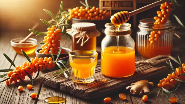 Cold-pressed honeyed sea buckthorn syrup