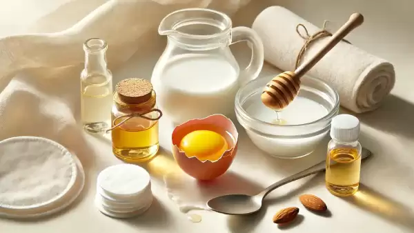 Complex Anti-Dark Circle Remedy with Milk, Honey, Egg White, Almond Oil, and Glycerin