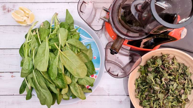 Juice of nettles with spinach, photo 2