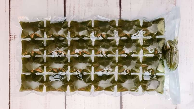 Nettle juice in ice cube bags, photo 7