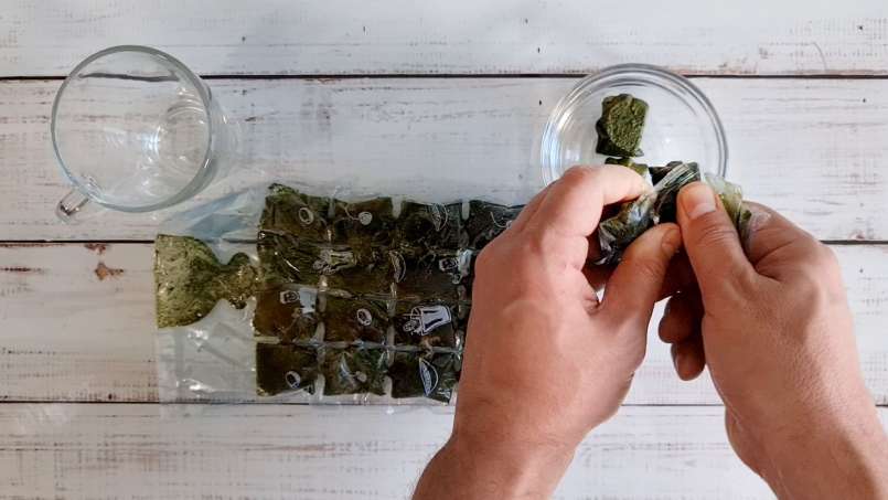 Nettle juice in ice cube bags, photo 10