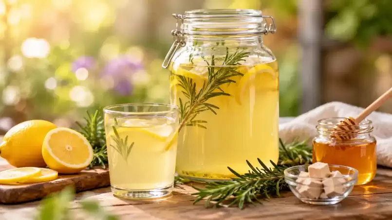 Rosemary-Infused Water with Honey and Lemon – Made with a Hot Infusion