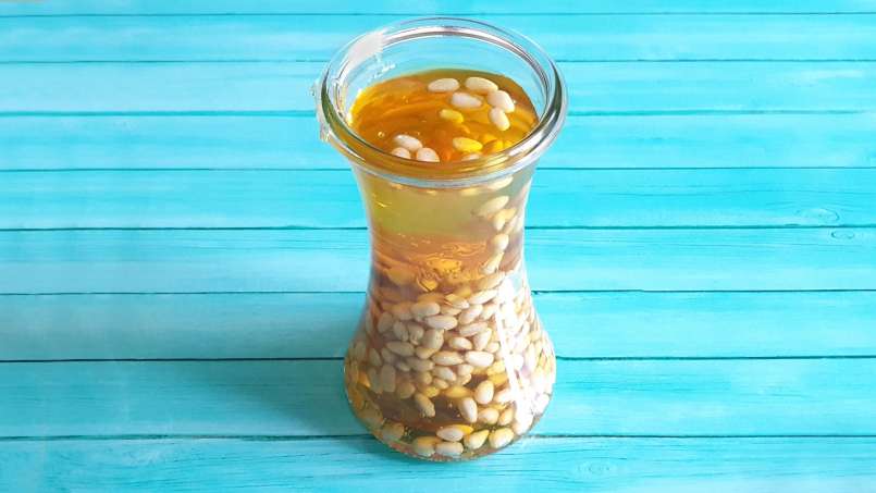 Pine seeds in honey, a natural aphrodisiac, photo 4