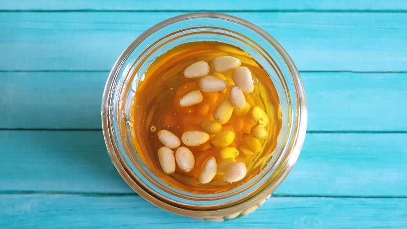 Pine seeds in honey, a natural aphrodisiac, photo 5