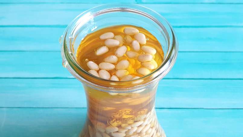 Pine seeds in honey, a natural aphrodisiac, photo 6