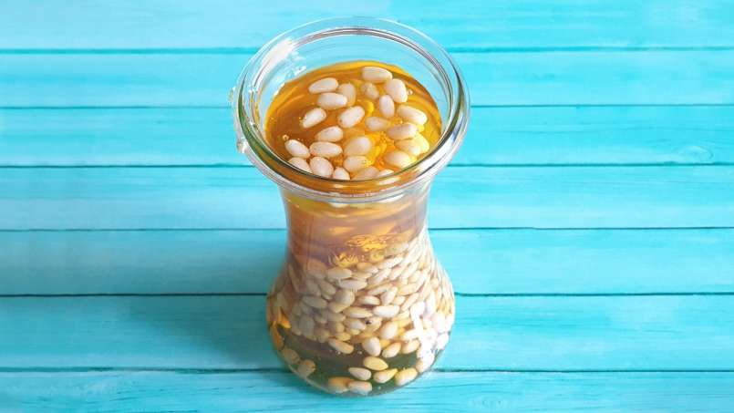 Pine seeds in honey, a natural aphrodisiac, photo 7