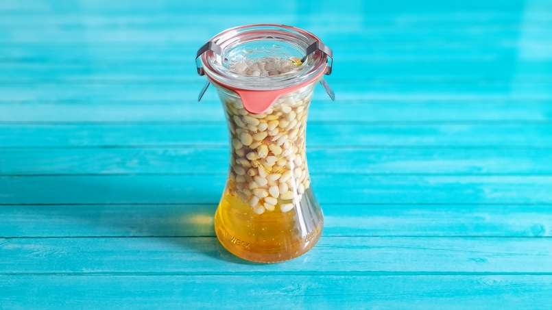 Pine seeds in honey, a natural aphrodisiac, photo 9