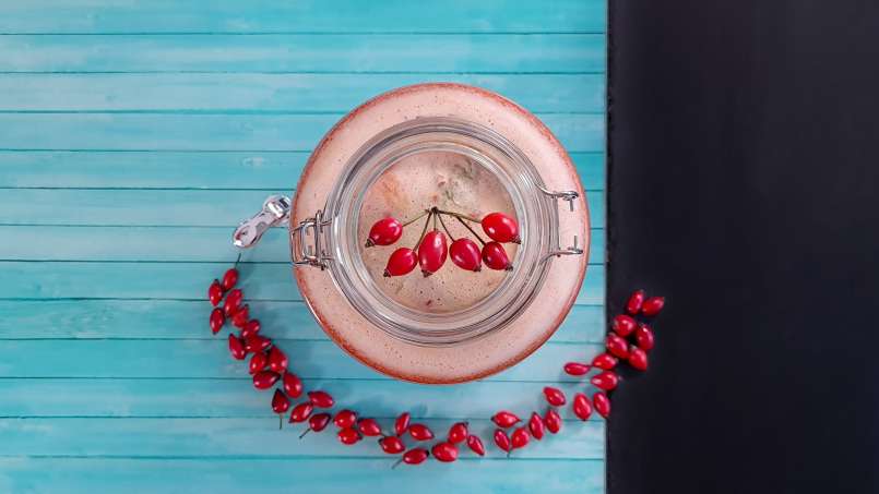 Rosehip cider with honey, lemon and mint, photo 2
