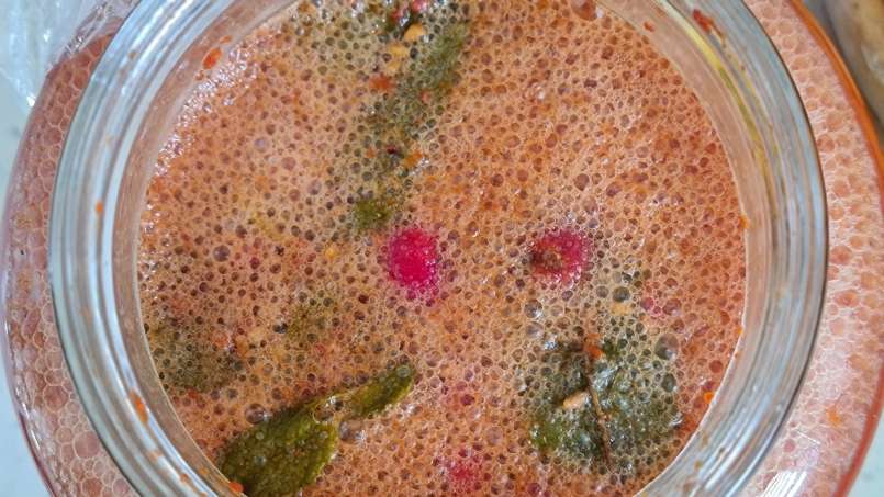 Rosehip cider with honey, lemon and mint, photo 5