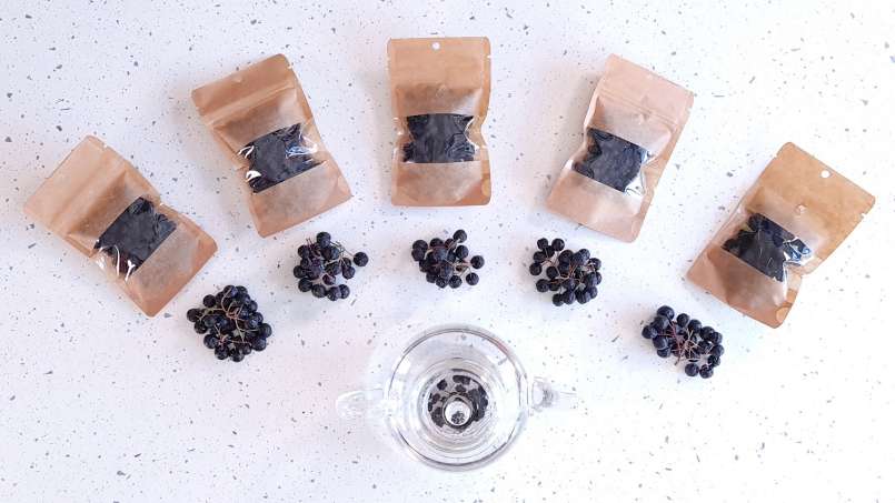 Drying aronia fruits in a dehydrator, photo 13