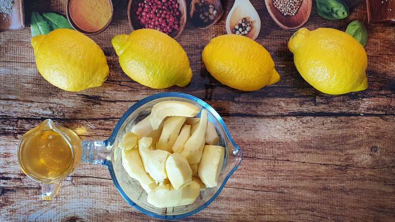Concentrated juice of ginger, lemon and honey, photo 4