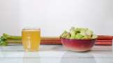 Rhubarb macerate with honey
