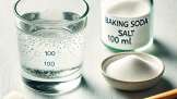 Gargle for sore throat with bicarbonate and salt