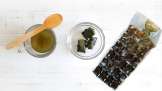 Nettle juice in ice cube bags