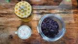 Home made dried aronia tea
